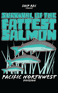 Mens Black long sleave-Fattest Salmon