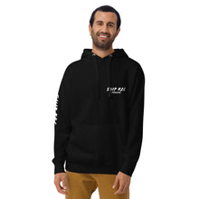 Load image into Gallery viewer, Mens Black Hoodie - Blue Lingoon