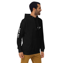 Load image into Gallery viewer, Mens Black Hoodie - Blue Lingoon